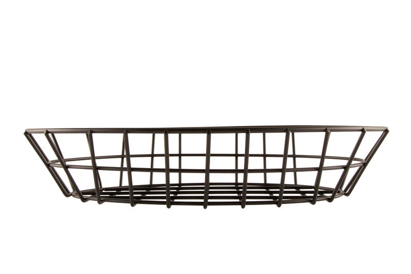 Get G.E.T. 4-30188 12"" x 8.25"" Oval Basket  2"" Clipper Mill  Iron Powder Coated - Image 2